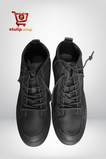 Men’s Stylish Black Leather Casual Shoes