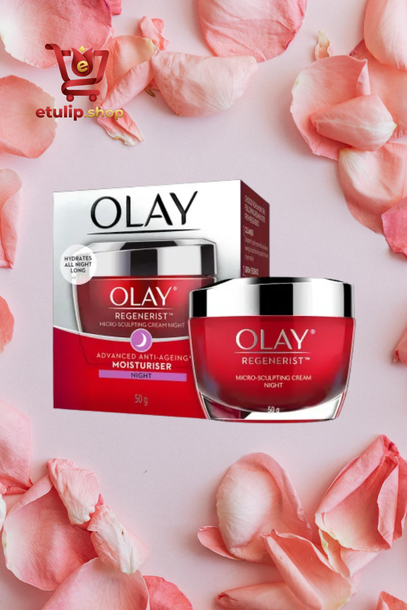 3 Olay Regenerate Micro-Sculpting Cream Night Advanced Anti-Ageing Moisturizer (50g) - Image 1