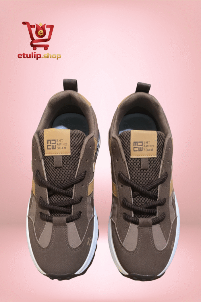 Men’s Trendy Brown & Beige Sports Shoes - Image 4