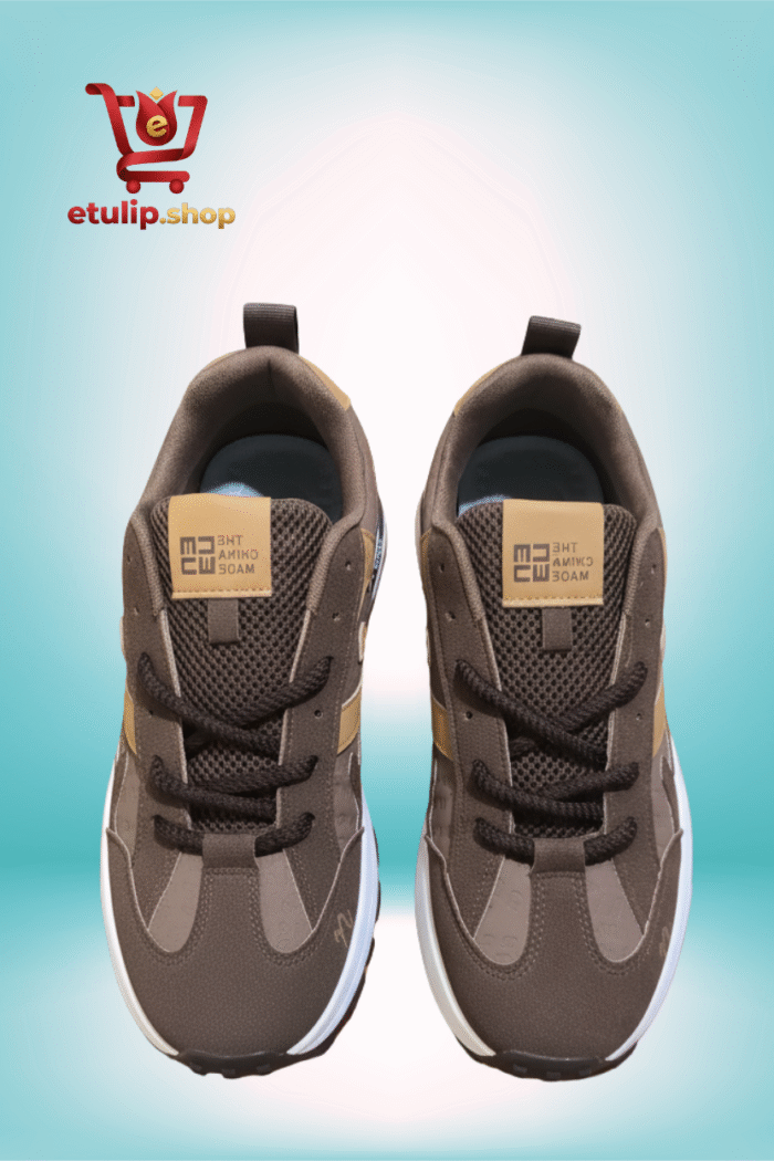 Men’s Trendy Brown & Beige Sports Shoes - Image 5