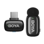 Boya Mini-14 2.4G Wireless Black Microphone for Android (1xRX, 2xTX) - Image 2