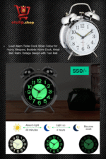 Best Quality Metal Alarm Clock With Light and Bell Best Quality Metal Alarm Clock With Light and Bell